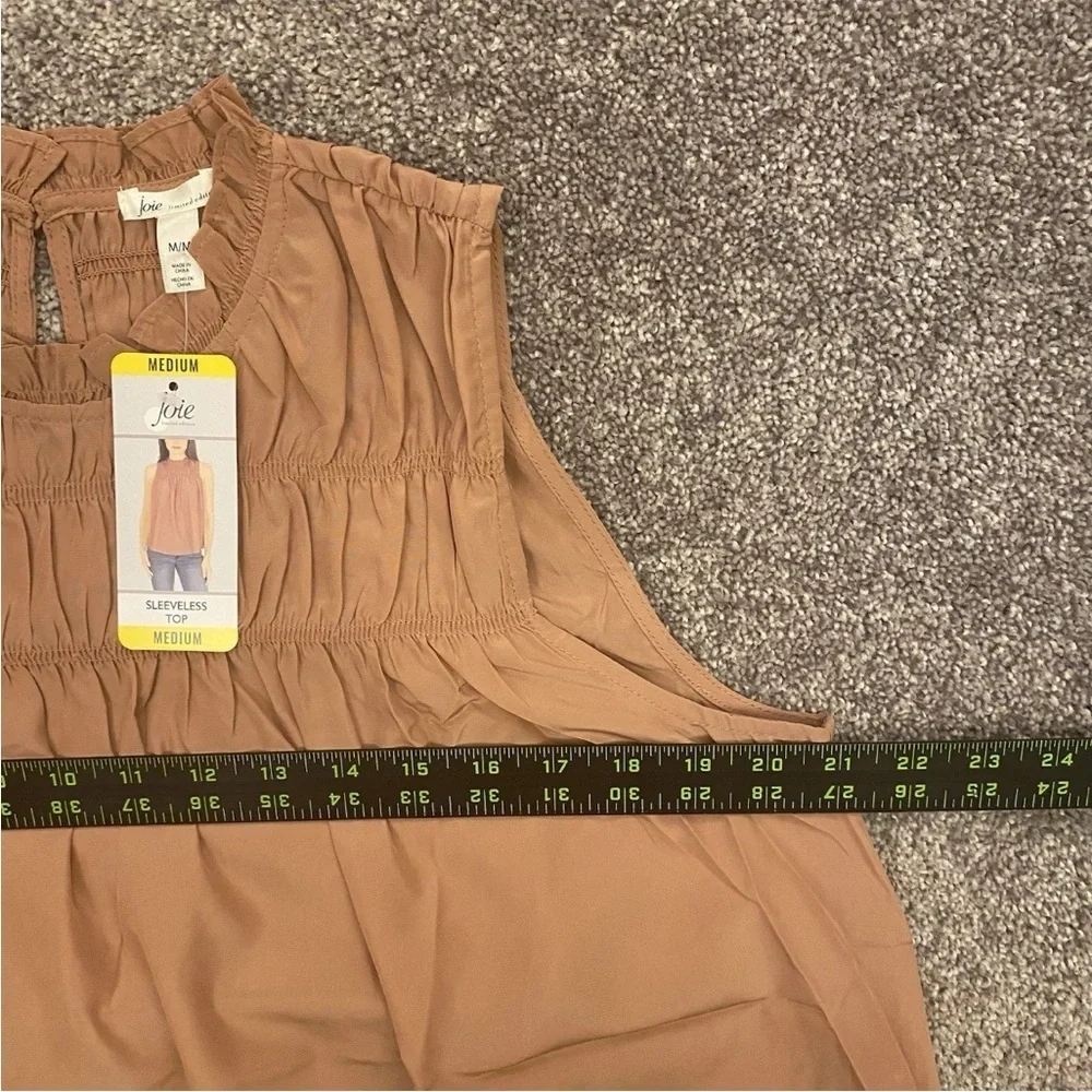 JOIE Limited Edition Womens Sleeveless Top Ruffled Neck Size M - Medium NWT $198 - Picture 9 of 16